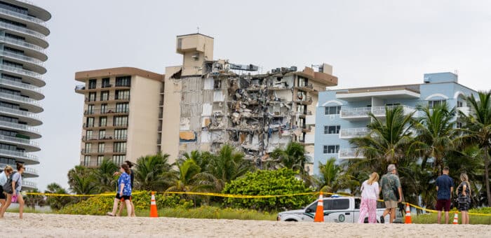 Photo of condo in Miami that collapsed