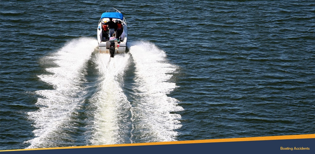 Man driving boat, Boating Accidents.