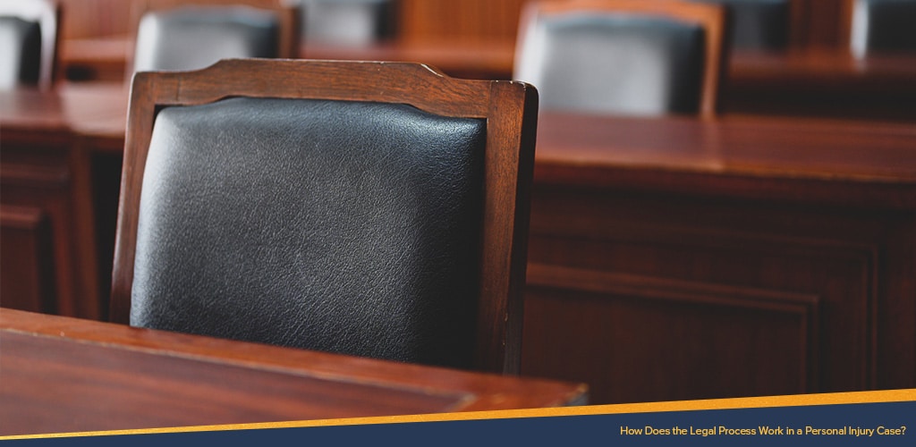 Chair in a court room, How does the legal process work in a personal injury case?